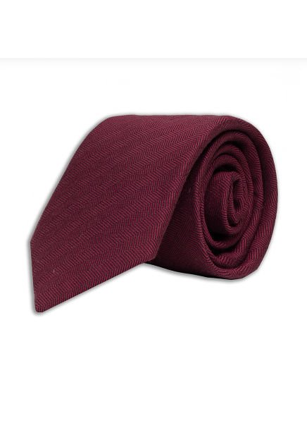 Bordo Soft Pamuk Kumaş Kravat