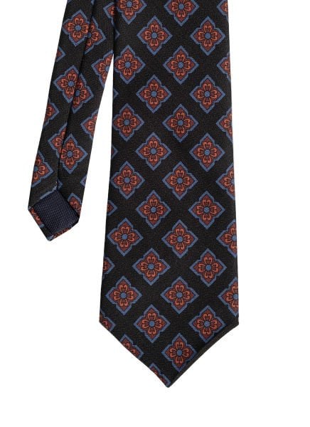 Siyah-Bordo Soft Pamuk Kumaş Kravat