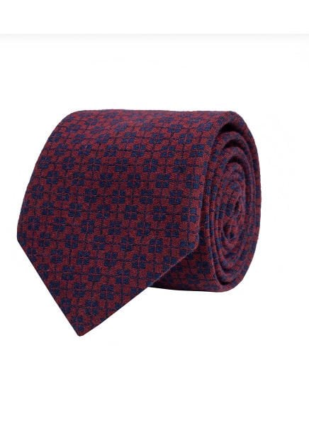 Bordo Soft Pamuk Kumaş Kravat
