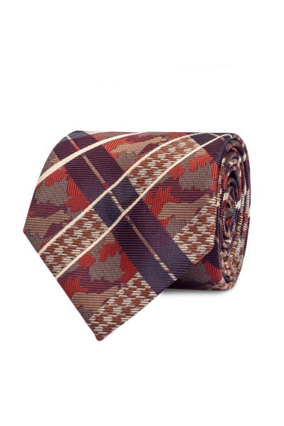 Microfiber Çizgili Kravat