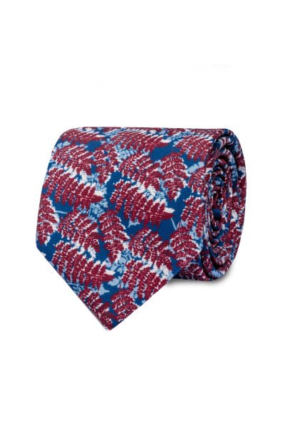 Microfiber Yaprak Desen Kravat