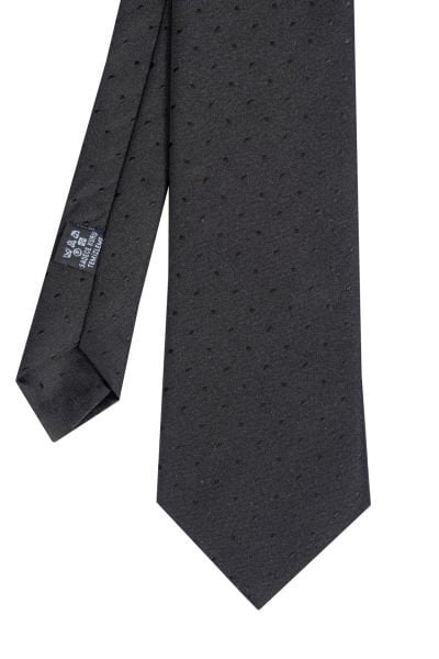 Microfiber Siyah Puantiyeli Kravat