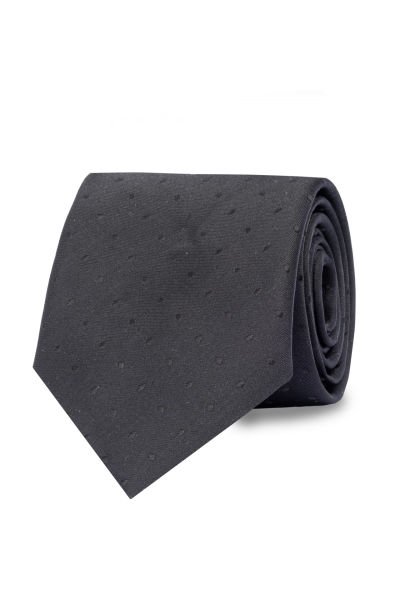 Microfiber Siyah Puantiyeli Kravat