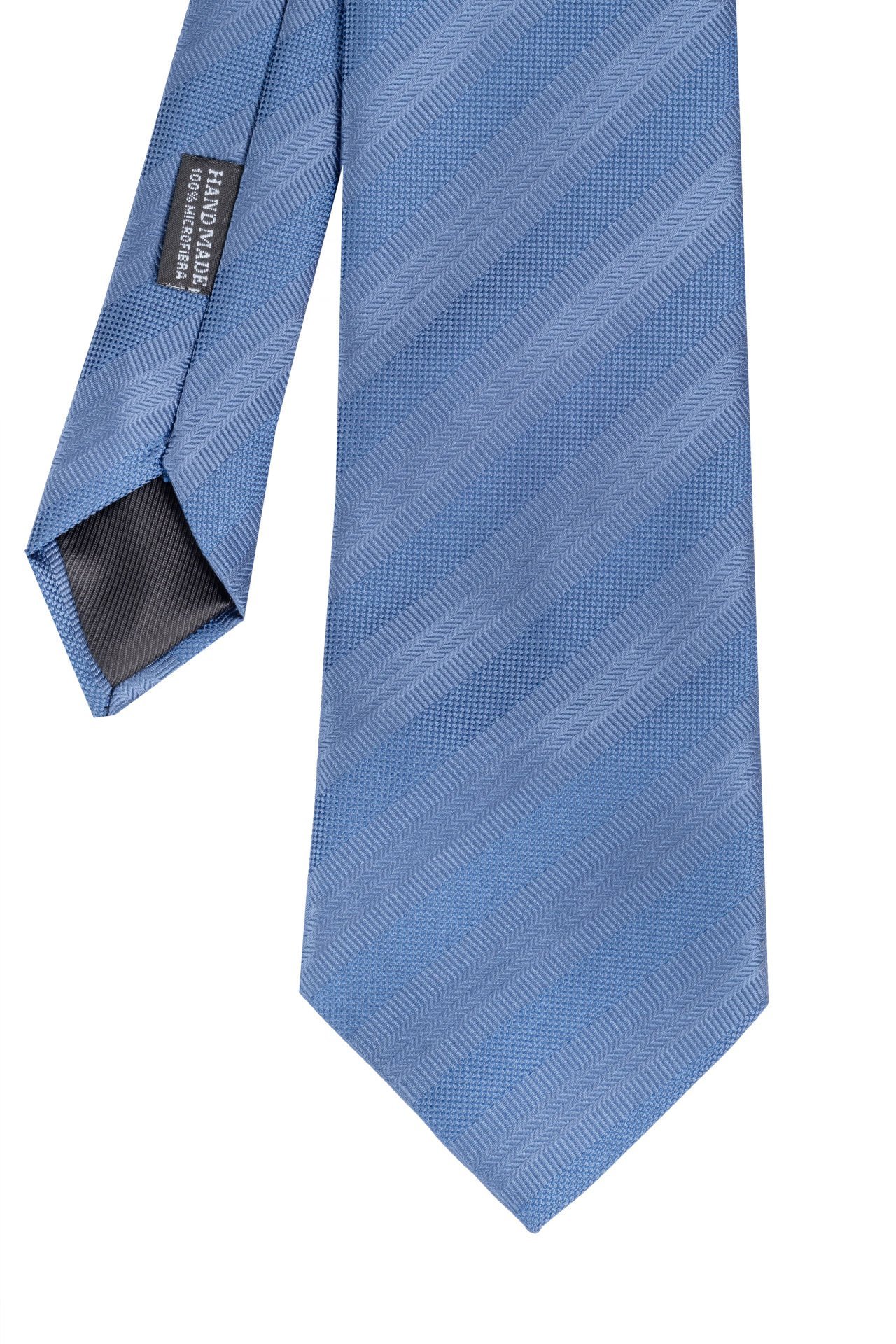 Microfiber Mavi Çizgi Detaylı Kravat