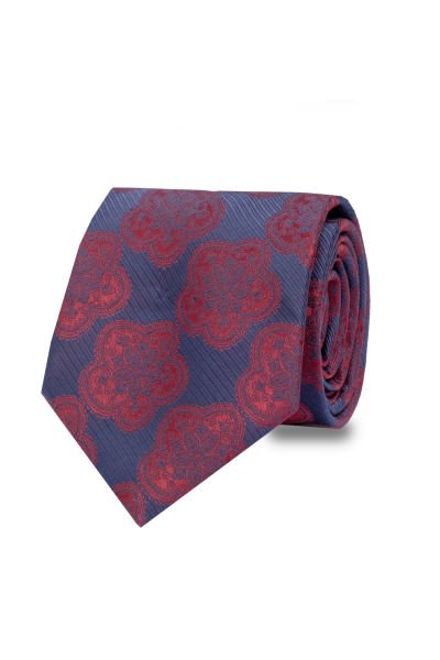 Microfiber Çiçek Desen Kravat