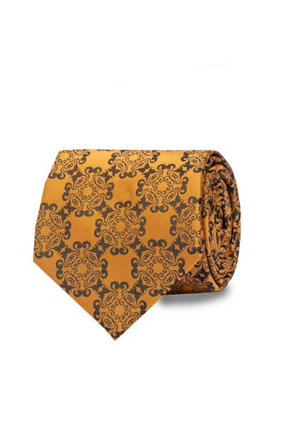 Microfiber Gold Özel Desen Kravat