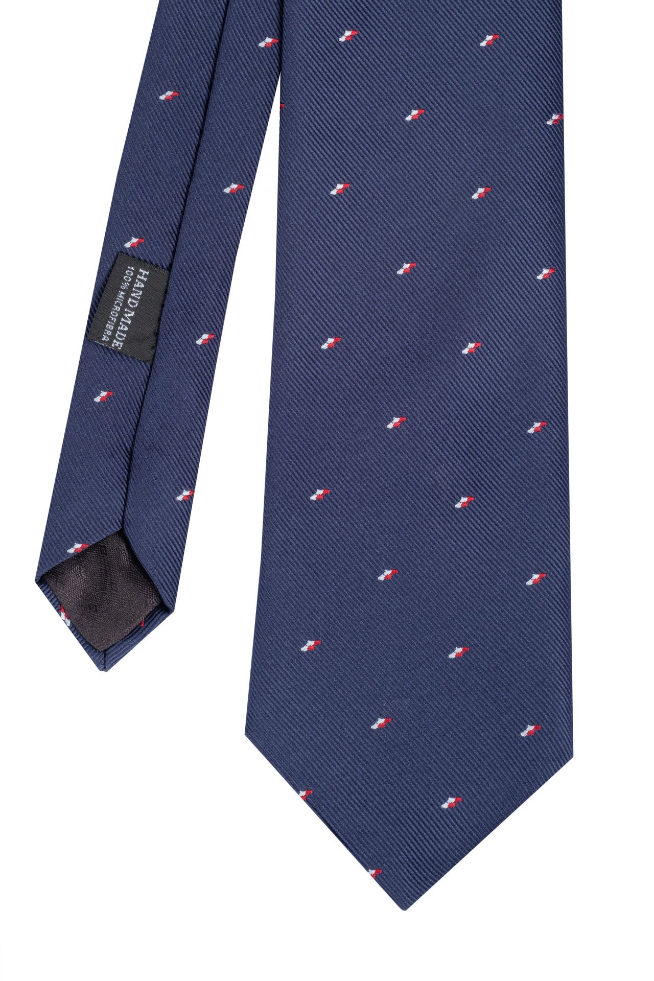 Microfiber Lacivert Mini Figürlü Kravat