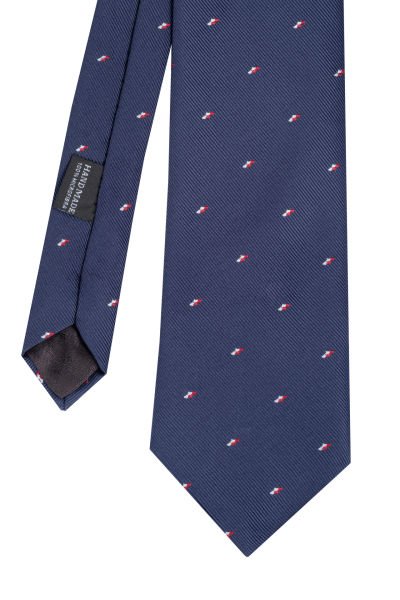 Microfiber Lacivert Mini Figürlü Kravat