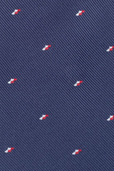 Microfiber Lacivert Mini Figürlü Kravat