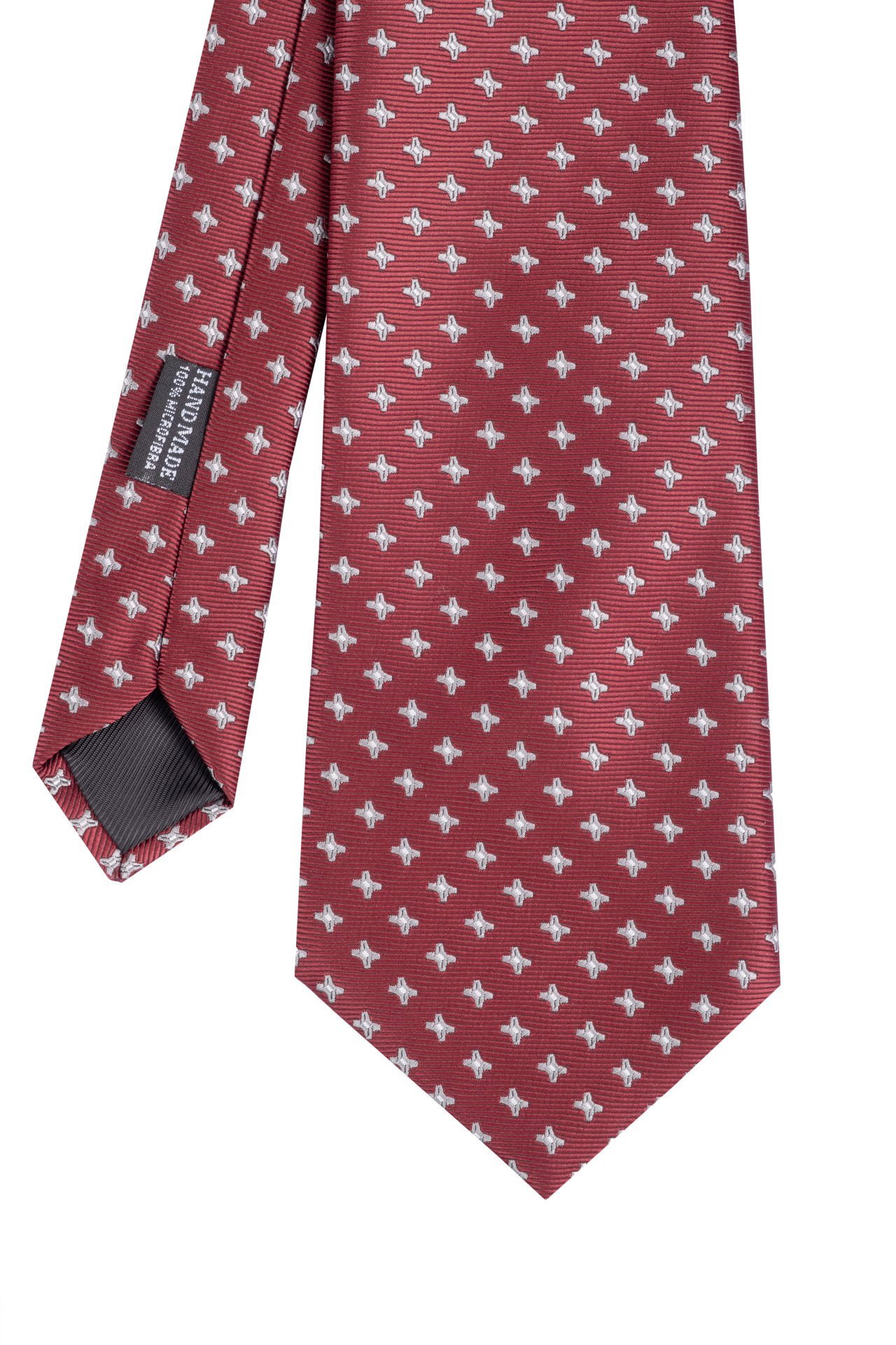 Microfiber Bordo Mini Figürlü Kravat