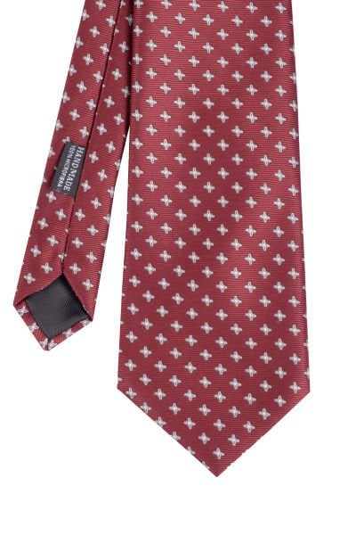 Microfiber Bordo Mini Figürlü Kravat