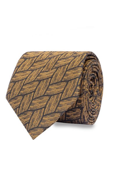 Microfiber Gold Özel Desen Kravat