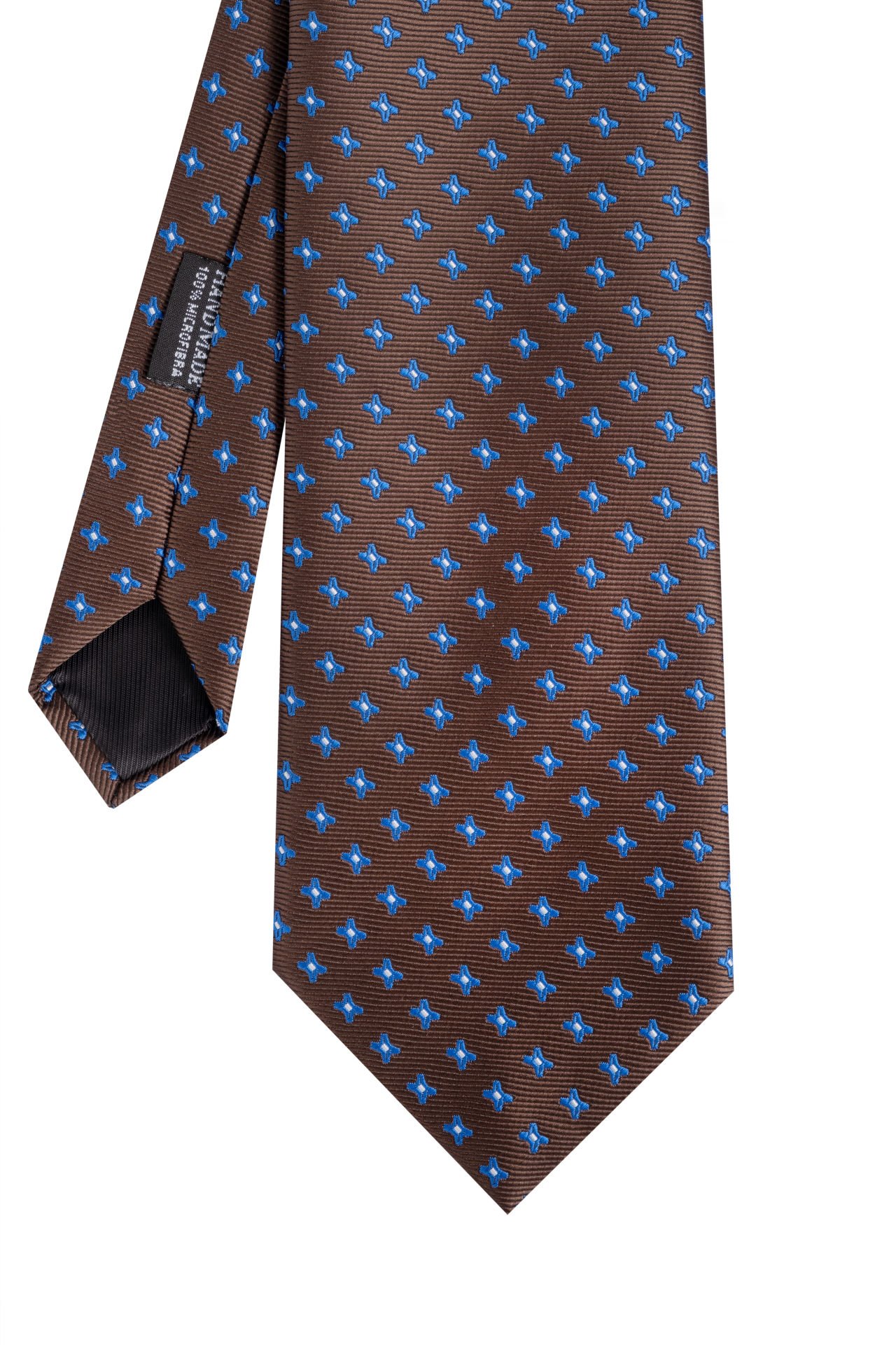 Microfiber Kahverengi Mini Figürlü Kravat
