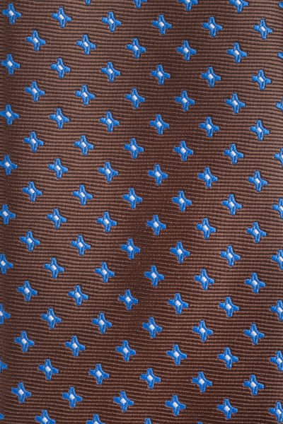 Microfiber Kahverengi Mini Figürlü Kravat