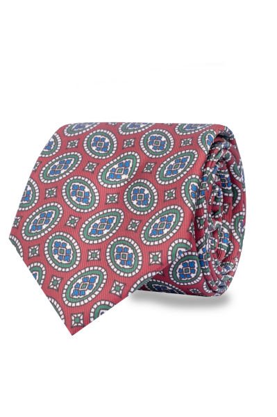 Microfiber Bordo Özel Desen Kravat