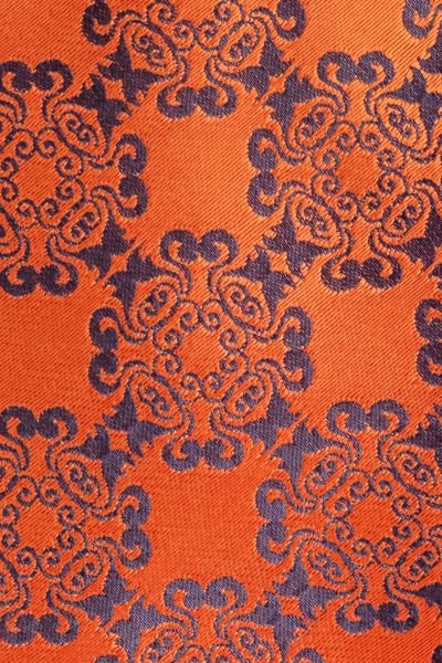Microfiber Turuncu Özel Desen Kravat