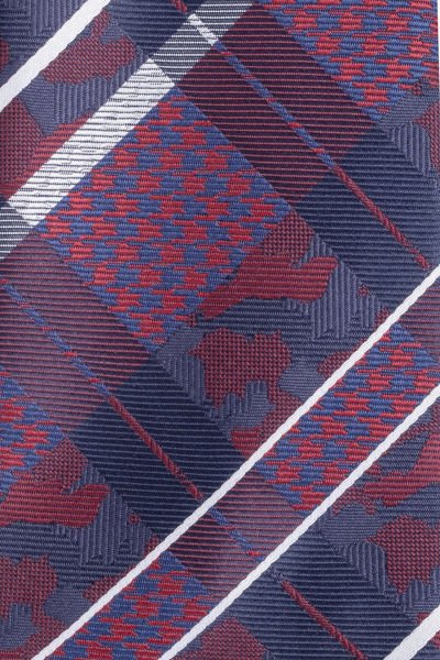 Microfiber Bordo Çizgili Kravat