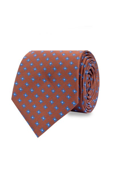 Microfiber Kahve Özel Desen Kravat