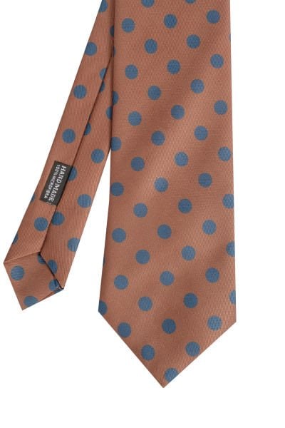 Microfiber Kahverengi Puantiyeli Kravat