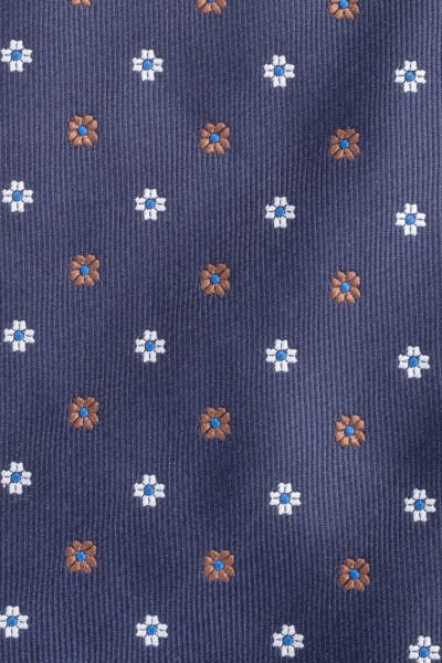 Microfiber Mini Çiçek Figürlü Kravat