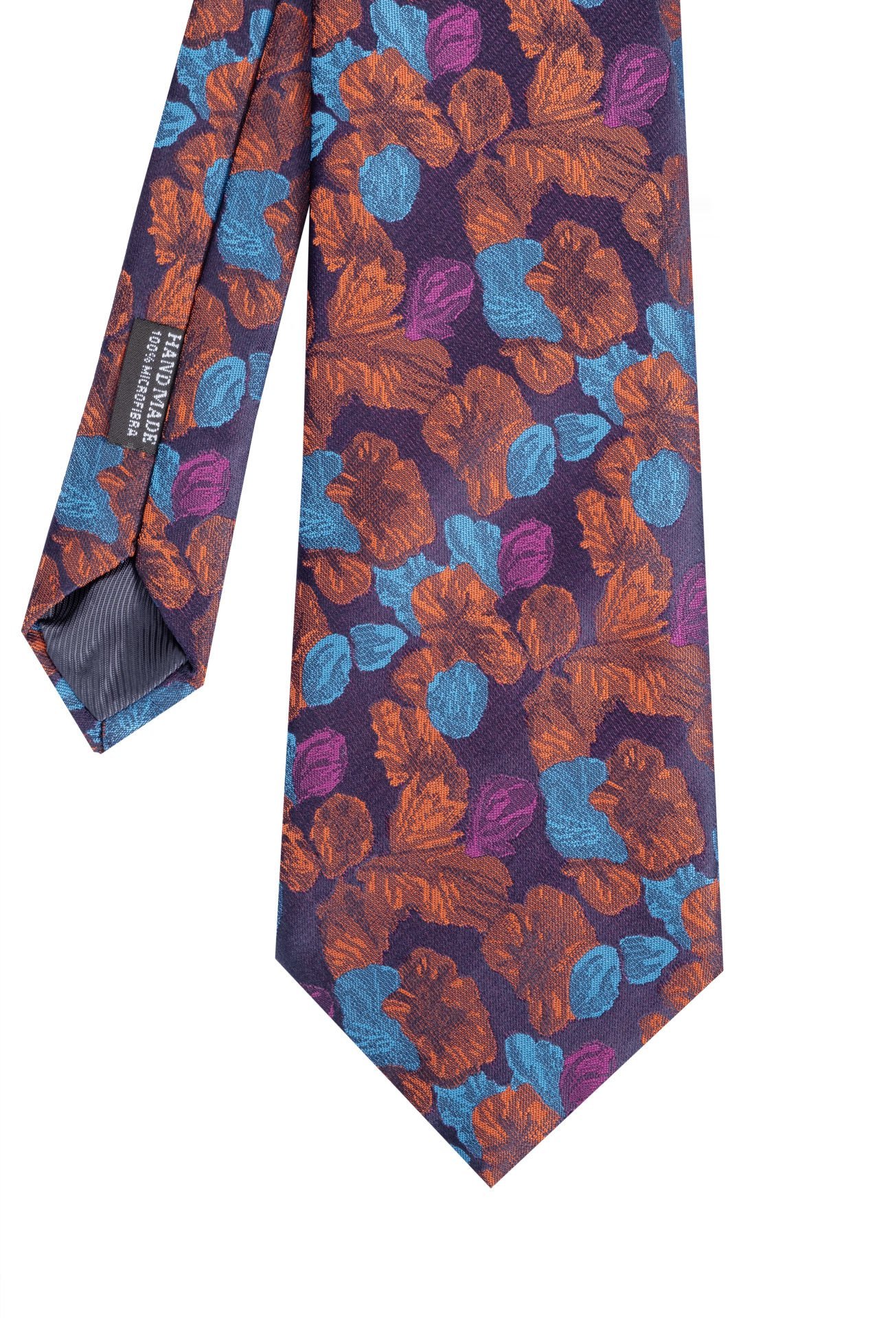 Microfiber Çiçek Desen Kravat