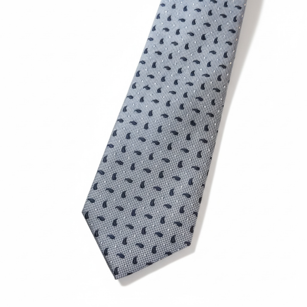 Açık Mavi Minimal Desen İpek Kravat