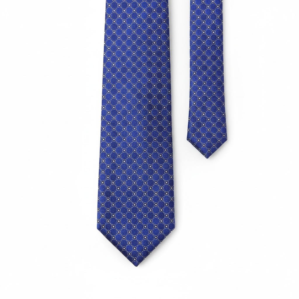 Parlament Mavi Minimal Desen İpek Kravat