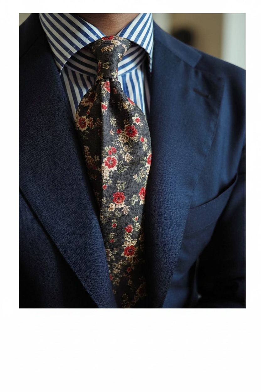 Pamuk Füme Paisley Desen İpek Kravat