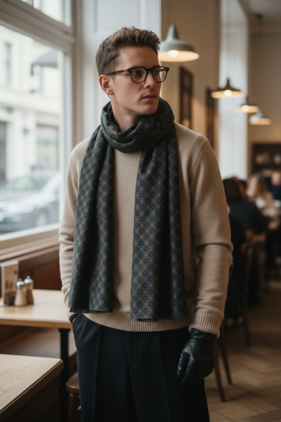 Pamuk Effeck Soft Haki Yeşil İnce İplik Şal-Atkı