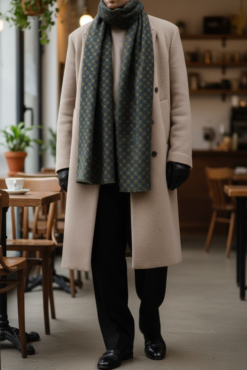 Pamuk Effeck Soft Haki Yeşil İnce İplik Şal-Atkı