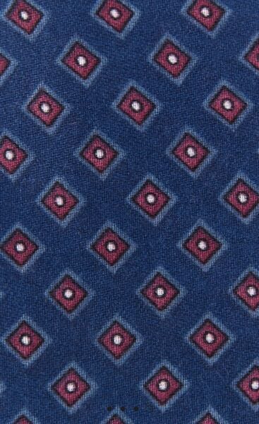 Pamuk Effeck Lacivert Desenli İnce İplik Şal-Atkı