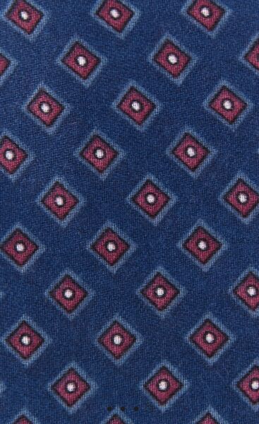 Pamuk Effeck Lacivert Desenli İnce İplik Şal-Atkı