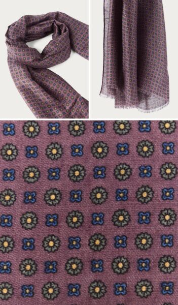 Pamuk Effeck Gül Kurusu Desenli İnce İplik Şal-Atkı