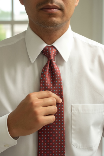 Bordo Minimal Desen İpek Kravat