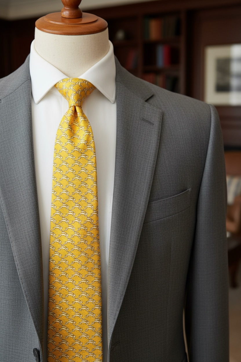 %100 İpek Figürlü Kravat | İtalyan Stil, Lüks Dokuma