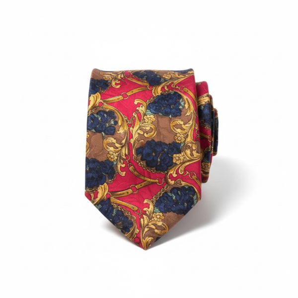 %100 İpek Karo Desen Kravat | İtalyan Stil, Lüks Dokuma