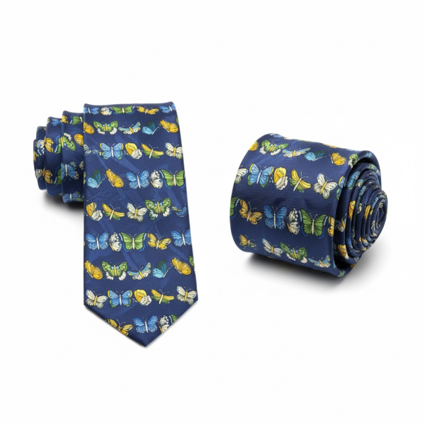 %100 İpek Karo Desen Kravat | İtalyan Stil, Lüks Dokuma