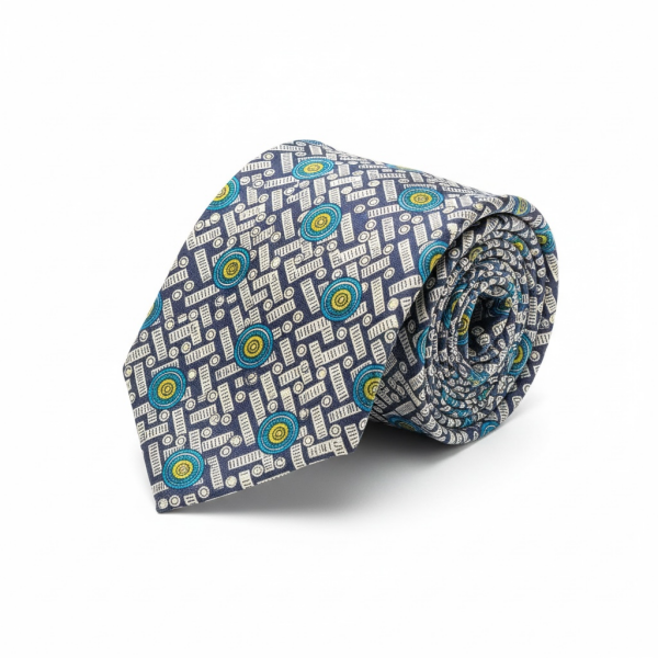 %100 İpek Figür Desen Kravat 10cm | İtalyan Stil, Lüks Dokuma