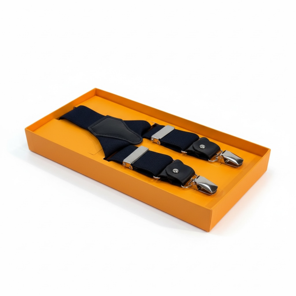 Lacivert Askılı Kemer – Unisex, Ayarlanabilir, Deri Detaylı