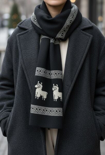 Premium Çift Taraflı Desenli Viskon Atkı | Zarif ve Konforlu