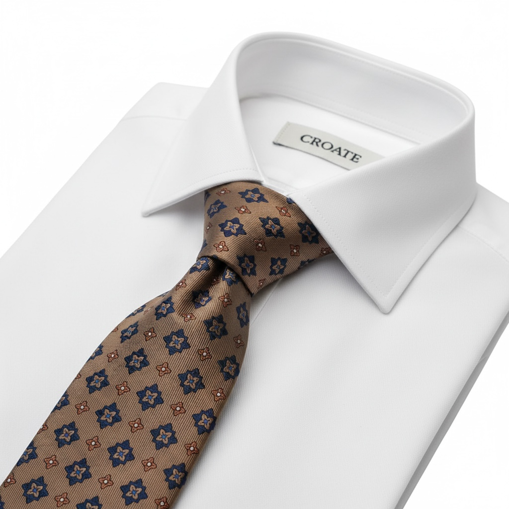 Özel Desen Taba Renk Figürlü Kravat – Premium Görünüm