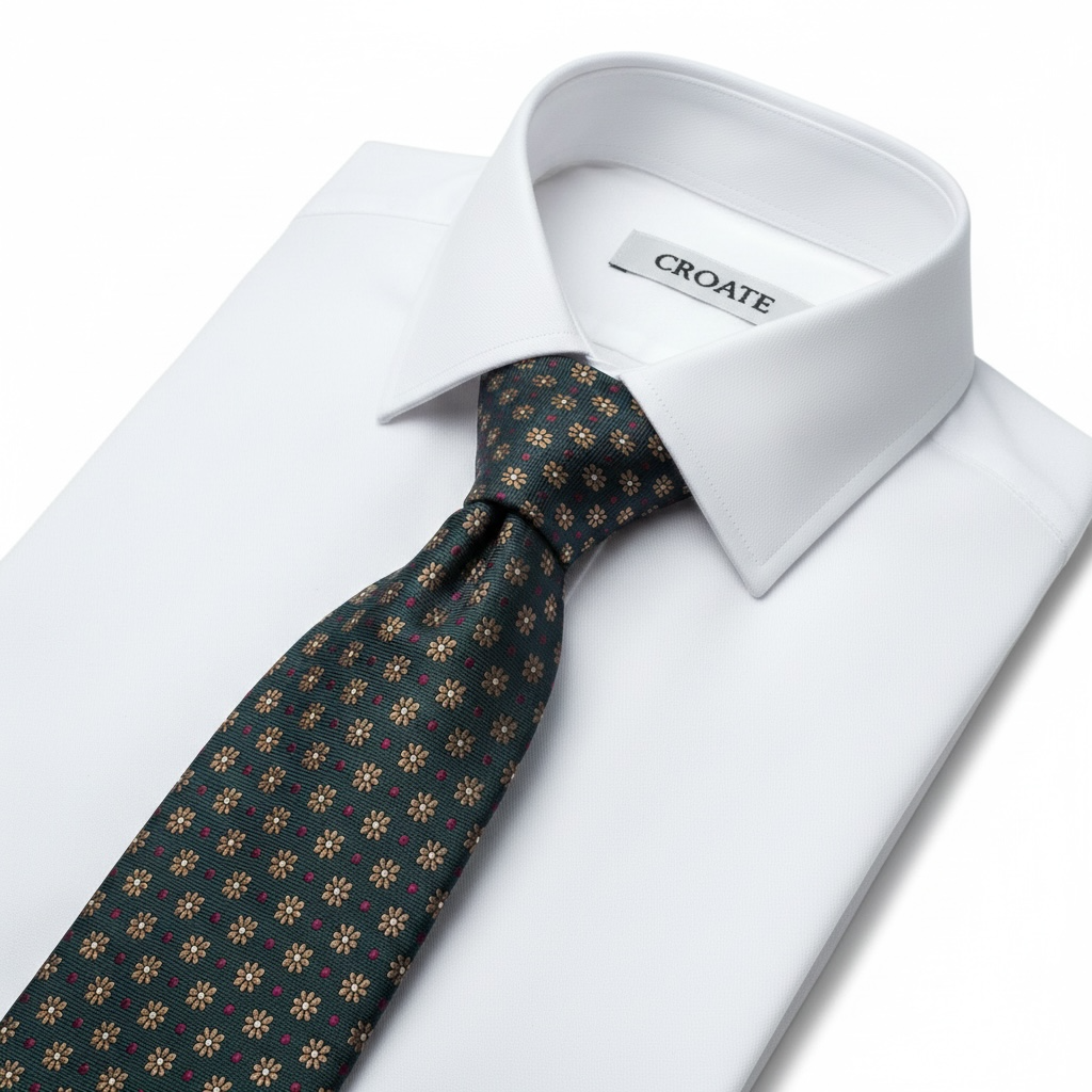 Minimal Desenli Krem Yeşil Tonu Kravat – Her Kombine Uyar