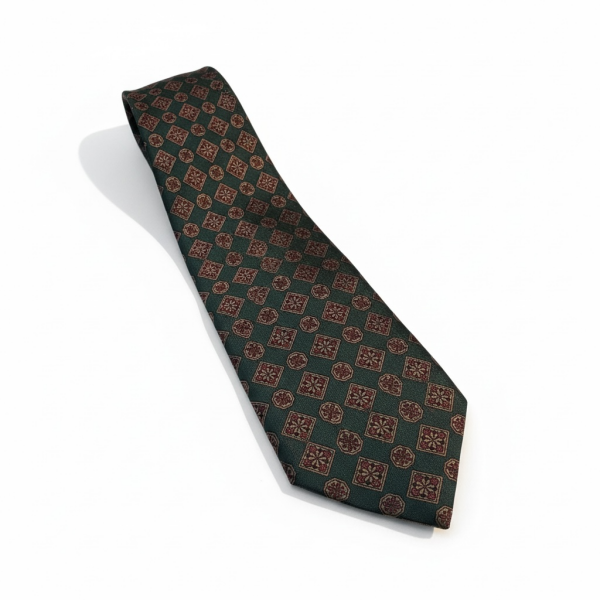 Motif Micro Desenli Koyu Yeşil Kravat – Her Kombine Uyar