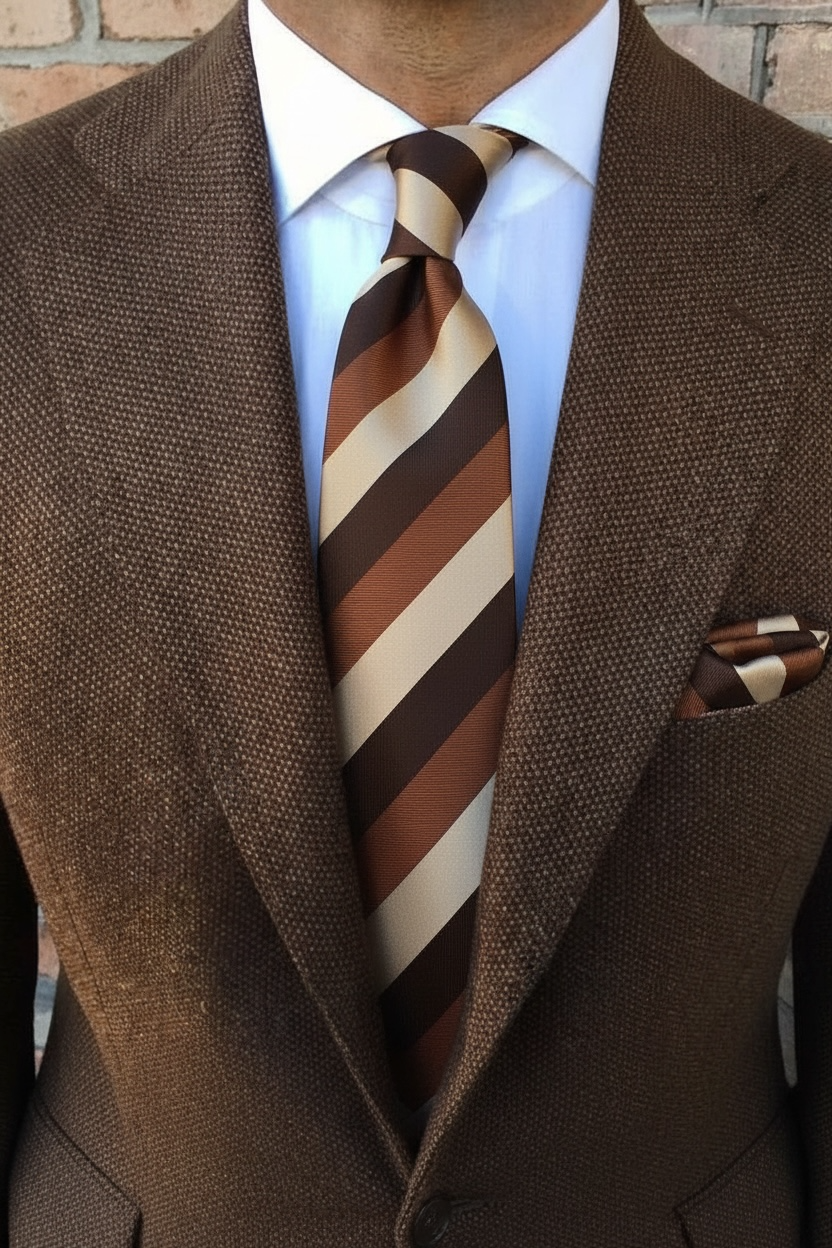 İtalyan Pastel Çizgili Kravat – Zarif ve Modern Stil