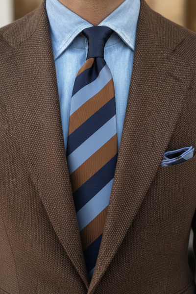 İtalyan Pastel Çizgili Kravat – Zarif ve Modern Stil