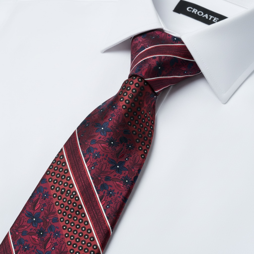 Özel Croate Tasarım 3 Desen Geçişli Kravat – Premium Şıklık