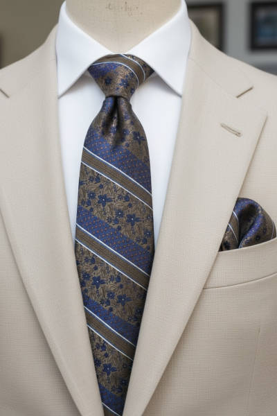 Özel Croate Tasarım 3 Desen Geçişli Kravat – Premium Şıklık