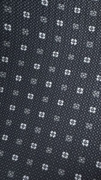 %100 İpek İtalyan Como Kumaş Gri Minimal Desen Kravat – 8 cm