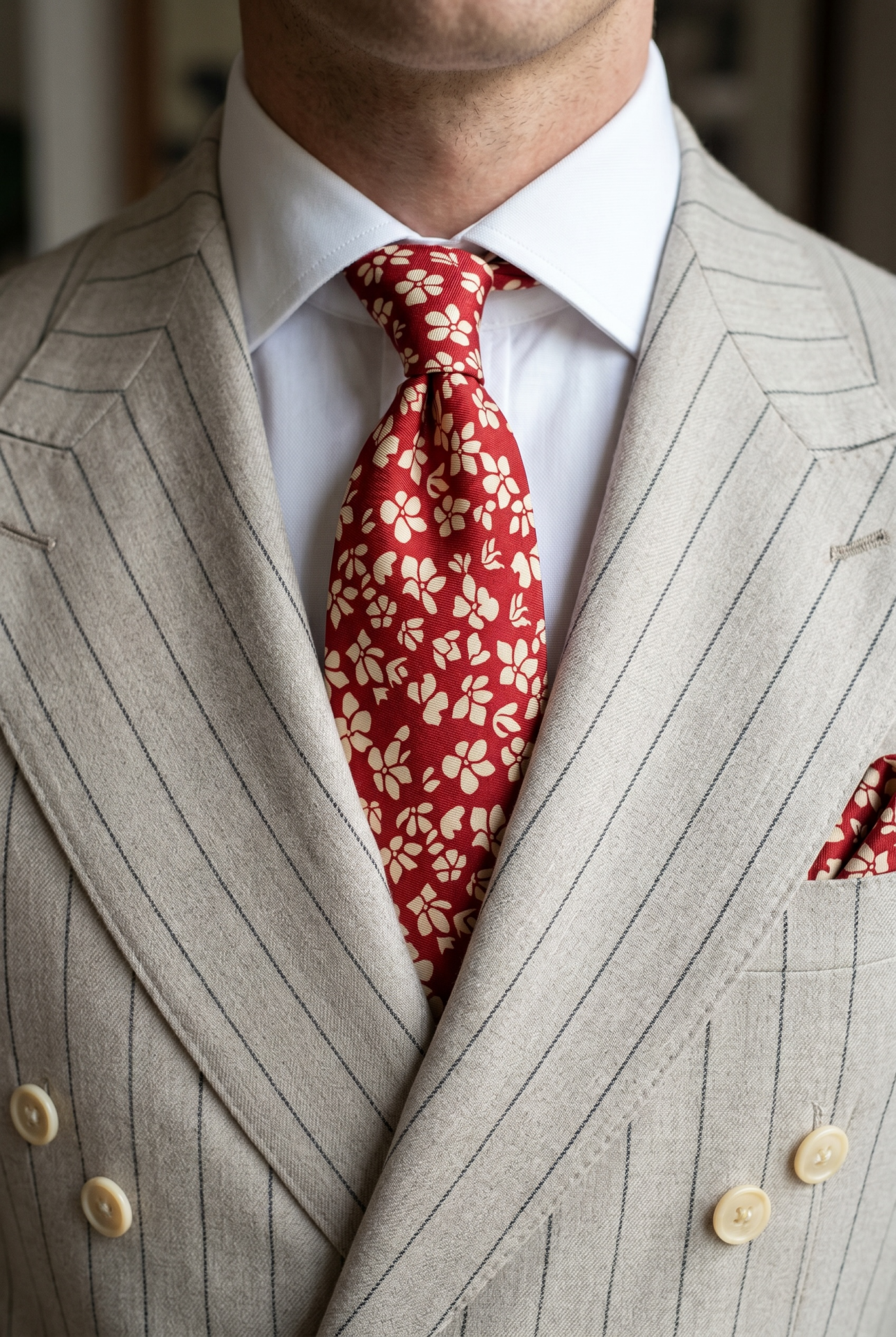 Kırmızı Krem  Premium Art Silk Koleksiyonu