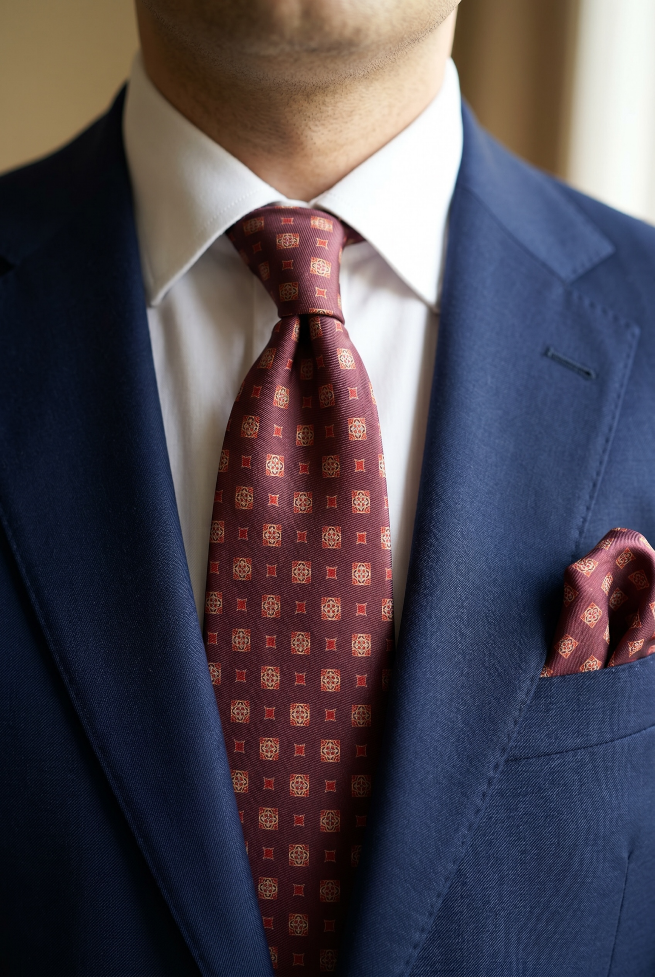 Bordo Minimal Desen Premium Art Silk Koleksiyonu